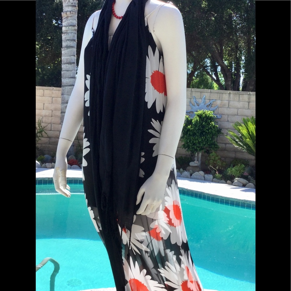 CHIFFON High Low MIDI DRESS. .Lrg-Med