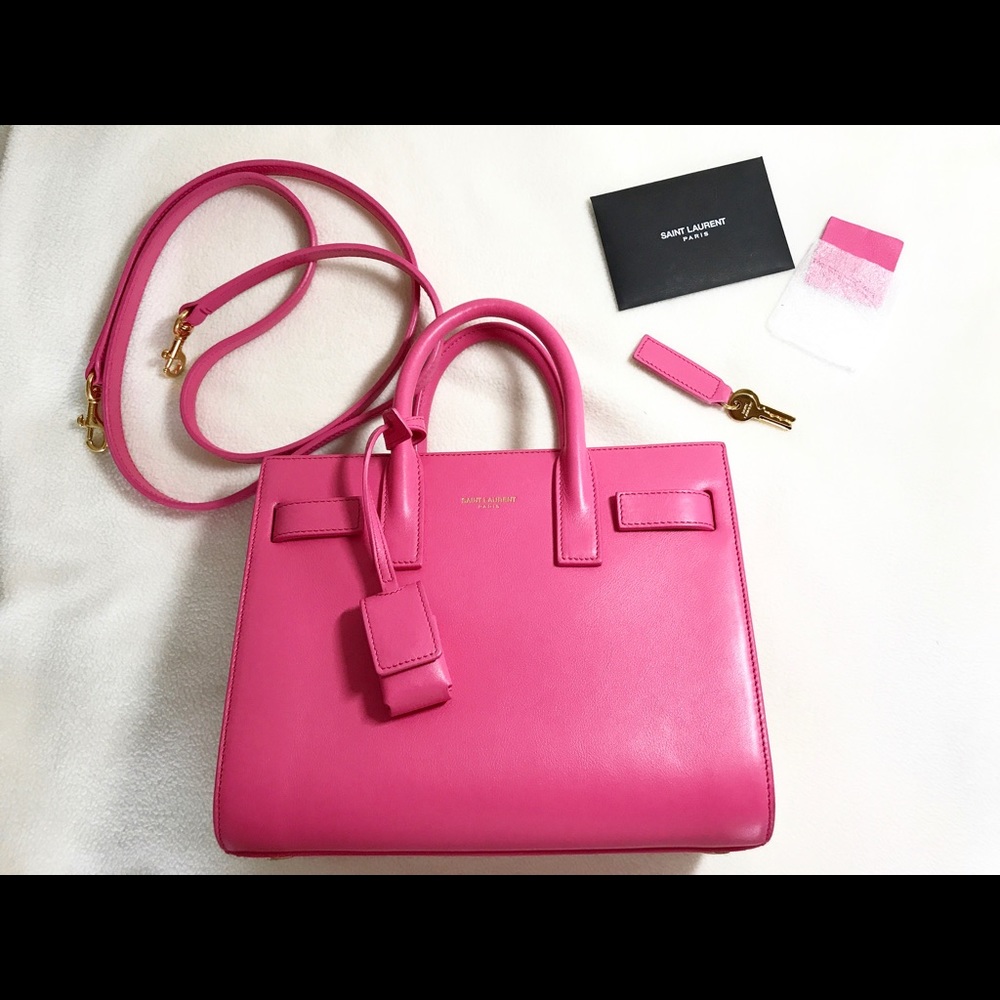 Saint Laurent Sac De Jour Nano Pink Satchel