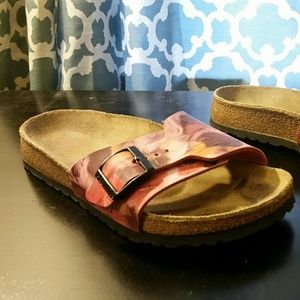 Floral Papillo Birkenstock Sandals, size 38