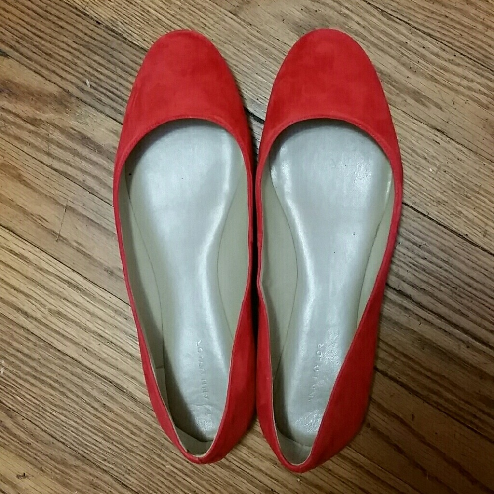 Ann Taylor Claya Flats in Fire Orange