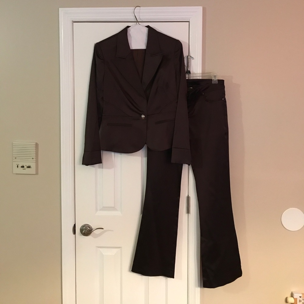 Cache pantsuit chocolate brown stretch