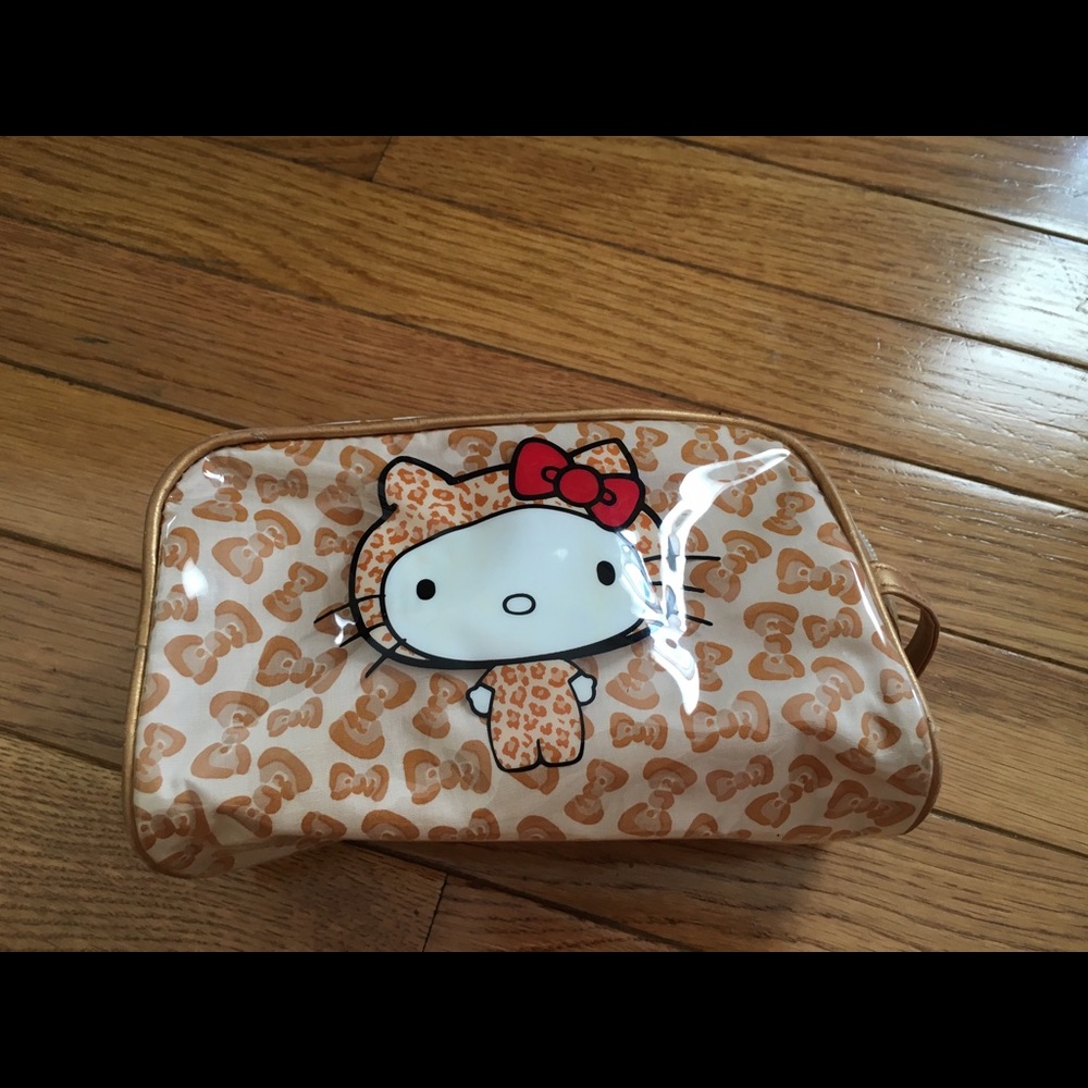Hello Kitty Leopard Print Makeup Bag