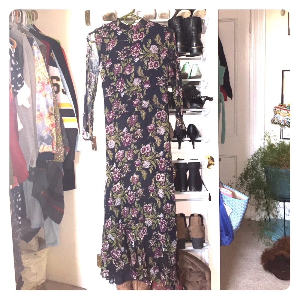 Zara long floral print dress