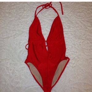American Apparel red swimsuit