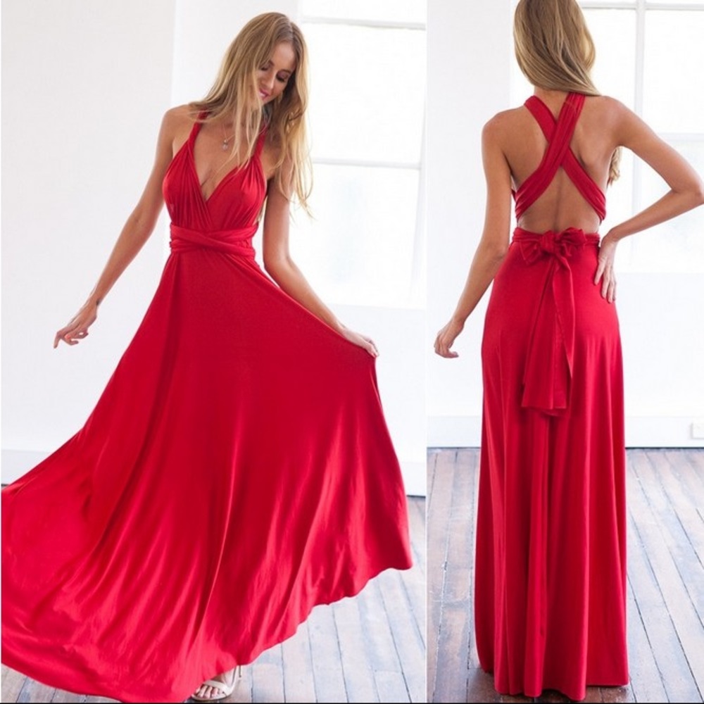 🆕💕Silky Multi-Way Maxi Dress - Picture 4 of 5