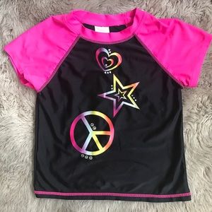 Peace and Love Surfer Girl Rashguard