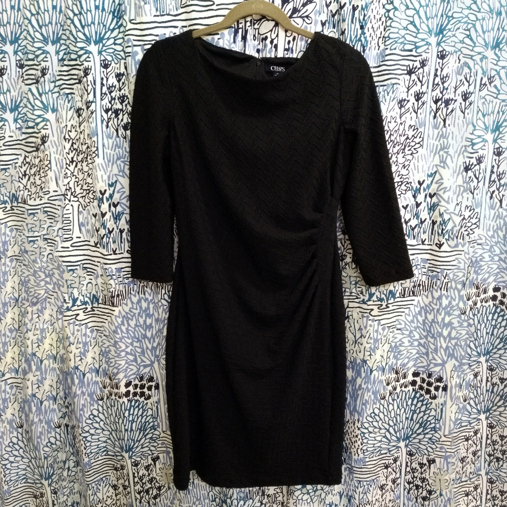 Chaps Textured Chevron Sheath Dress