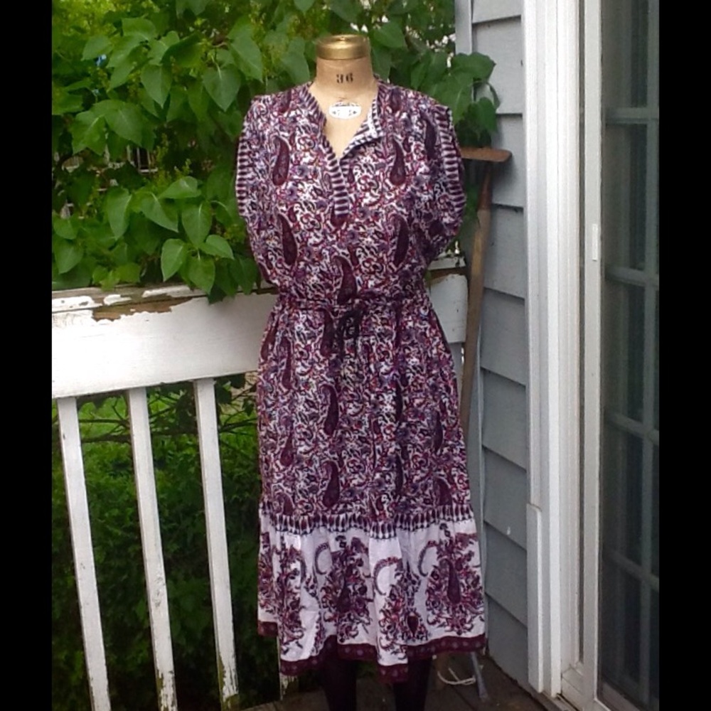 Vtg Hippie INDIA Boho Festival Skirt Set