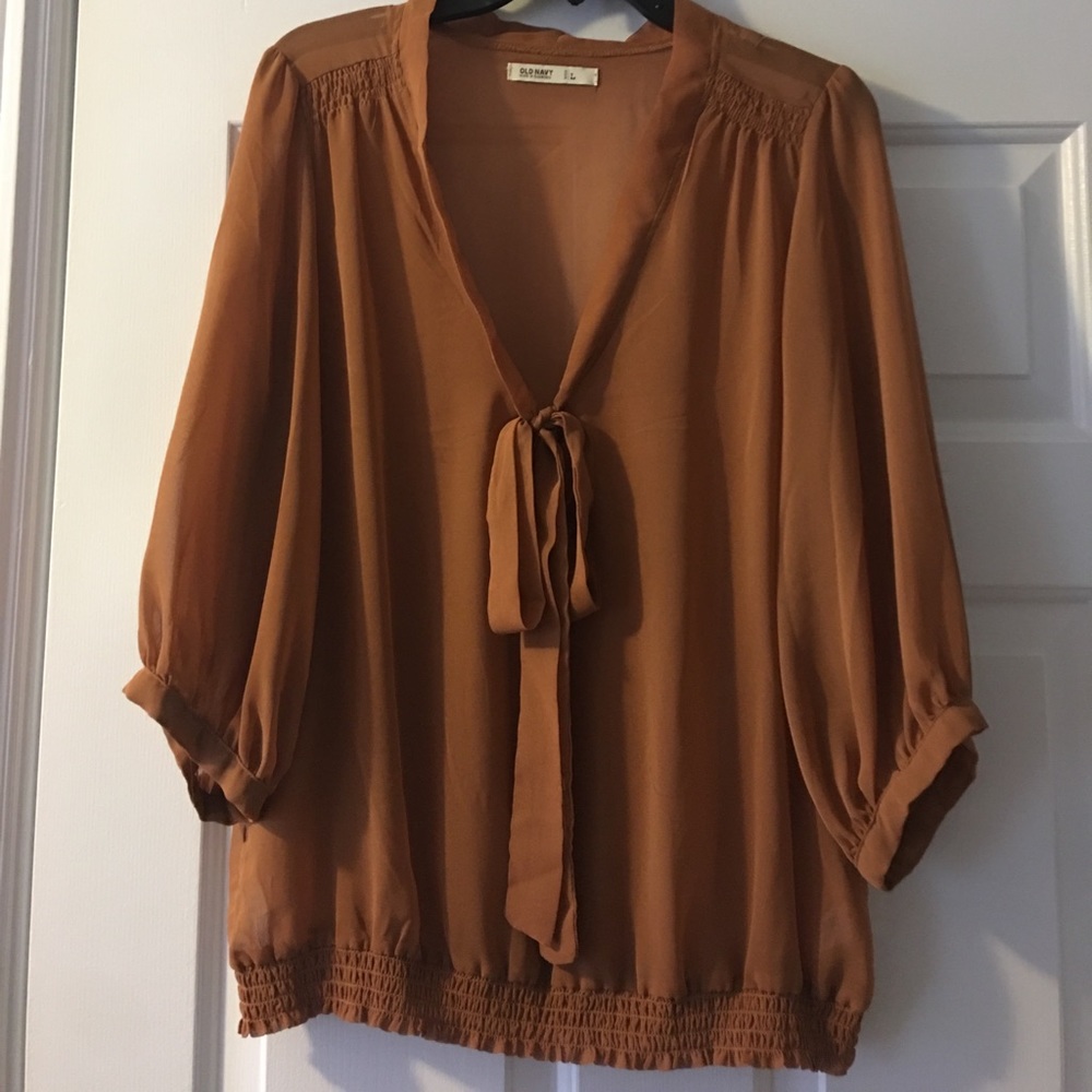 Old Navy burnt orange blouse