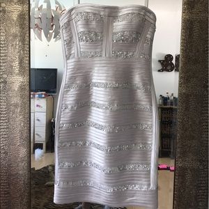 BCBG strapless dress with sequins size 2