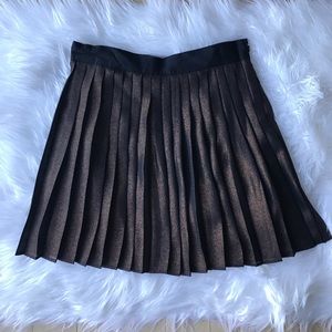 F21 Copper Pleated Skirt
