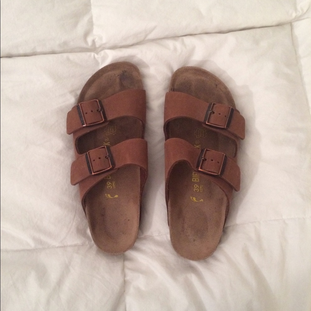 Light Brown Leather Birkenstock Sandals