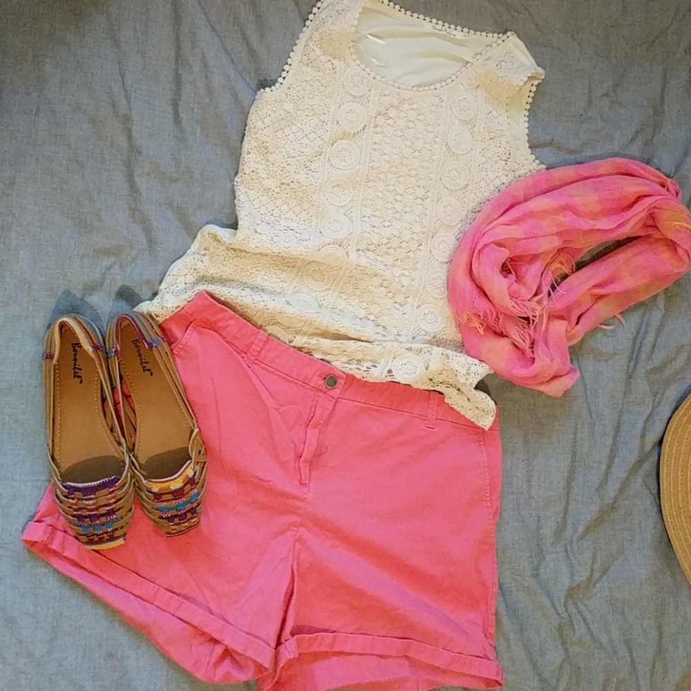 Bright pink shorts!