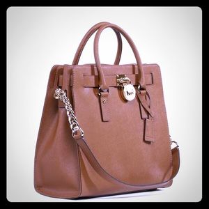 Michael Kors Hamilton Large Brown Tote Handbag