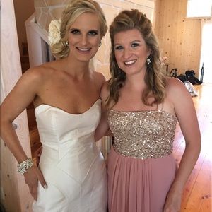 Aidan Mattox floor length sequin dress