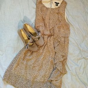 Leopard Cheetah Ruffle animal print dress! EUC