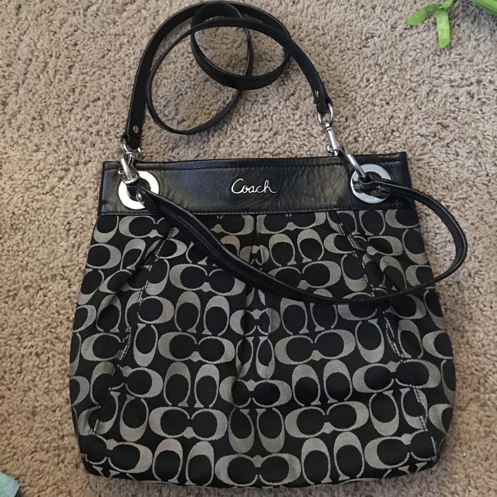 Black coach purse (tags to show authenticity)