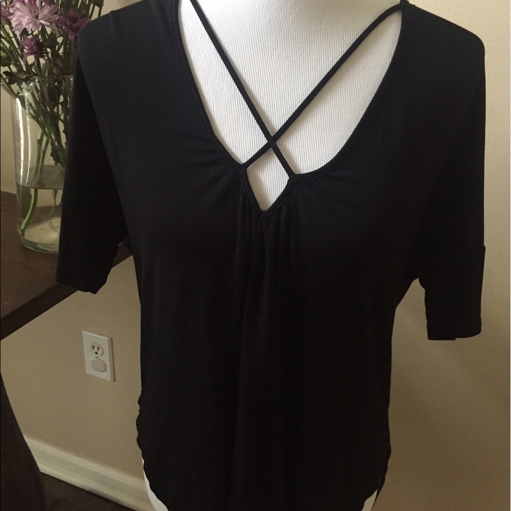 💘Host pick💘 hi low criss-cross oversized tee