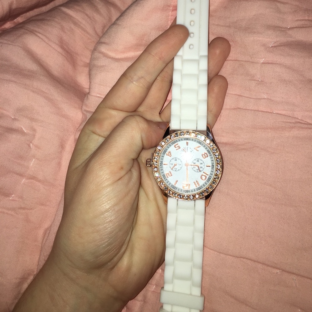 Golden diamond watch