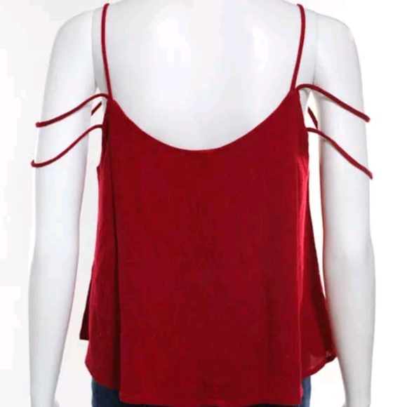 4Si3NNA Red flowy cami top croped Sz M For Sienna - Picture 5 of 7