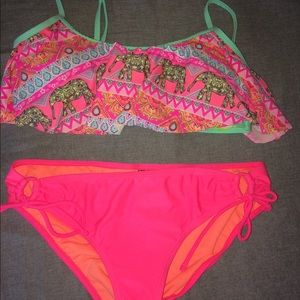 Colorful Elephant Print Bikini