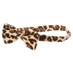 Gymboree Girls Cheetah Knit Bow Headband