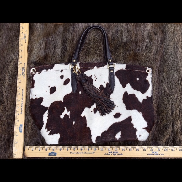 Pulicatie Cowgirl Cowboy Country Western Rockabilly Cowhide Tote Handbag Purse - Picture 2 of 5