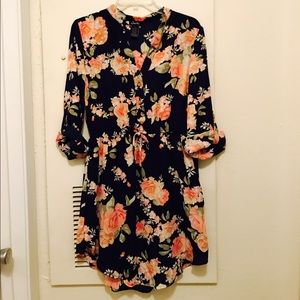 Navy floral dress by Justify, size L