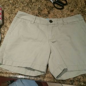 Merona mid length khaki shorts