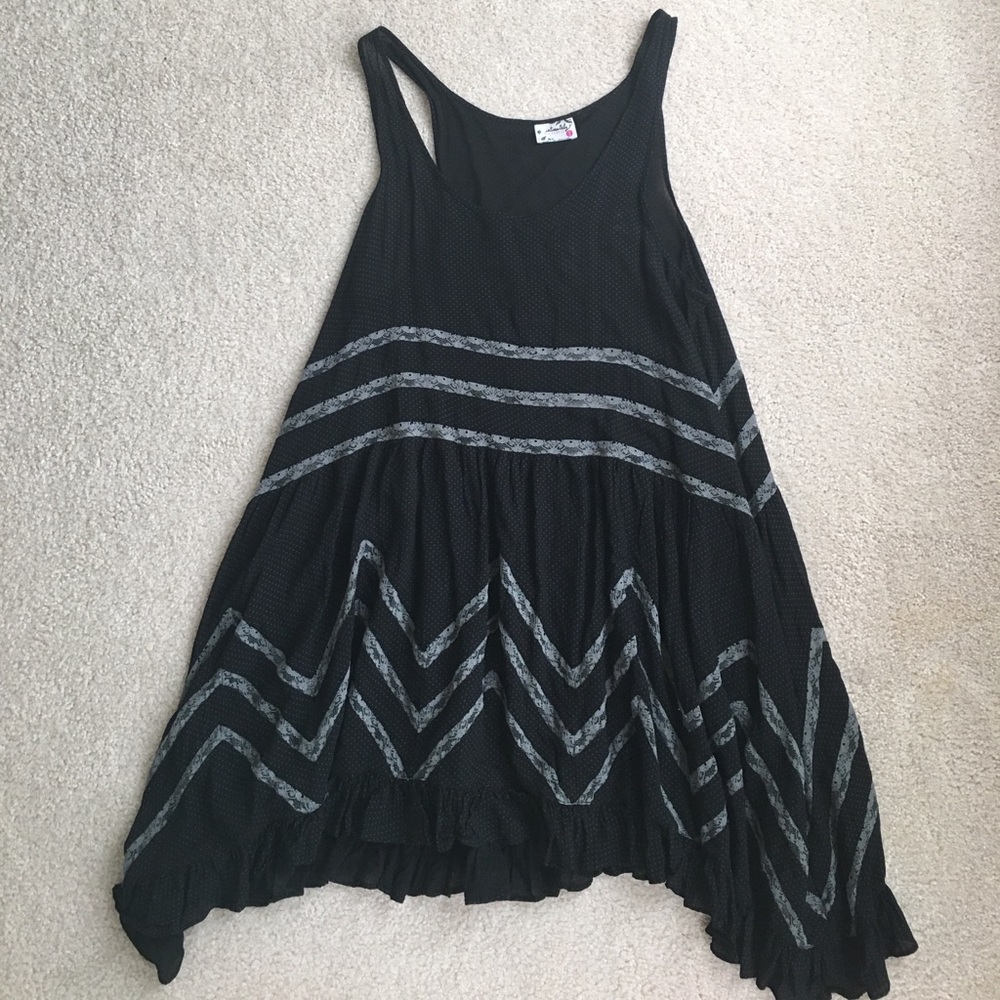Free people black lace tunic