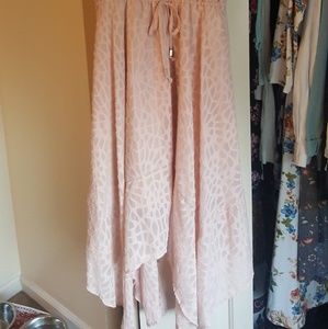 Peach midi dress