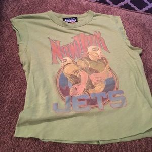 CCO⬇️ NY Jets distressed graphic crop top