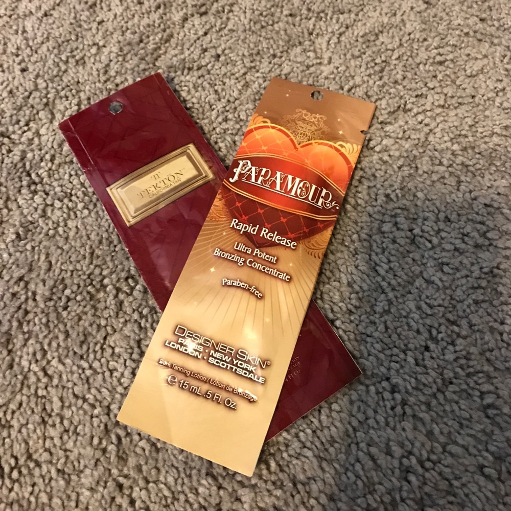 Tanning lotion packets