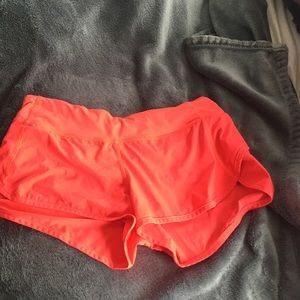 Size 8 lululemon bright pink shorts