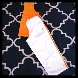 Adidas Cropped Climalite Pants Sz Med