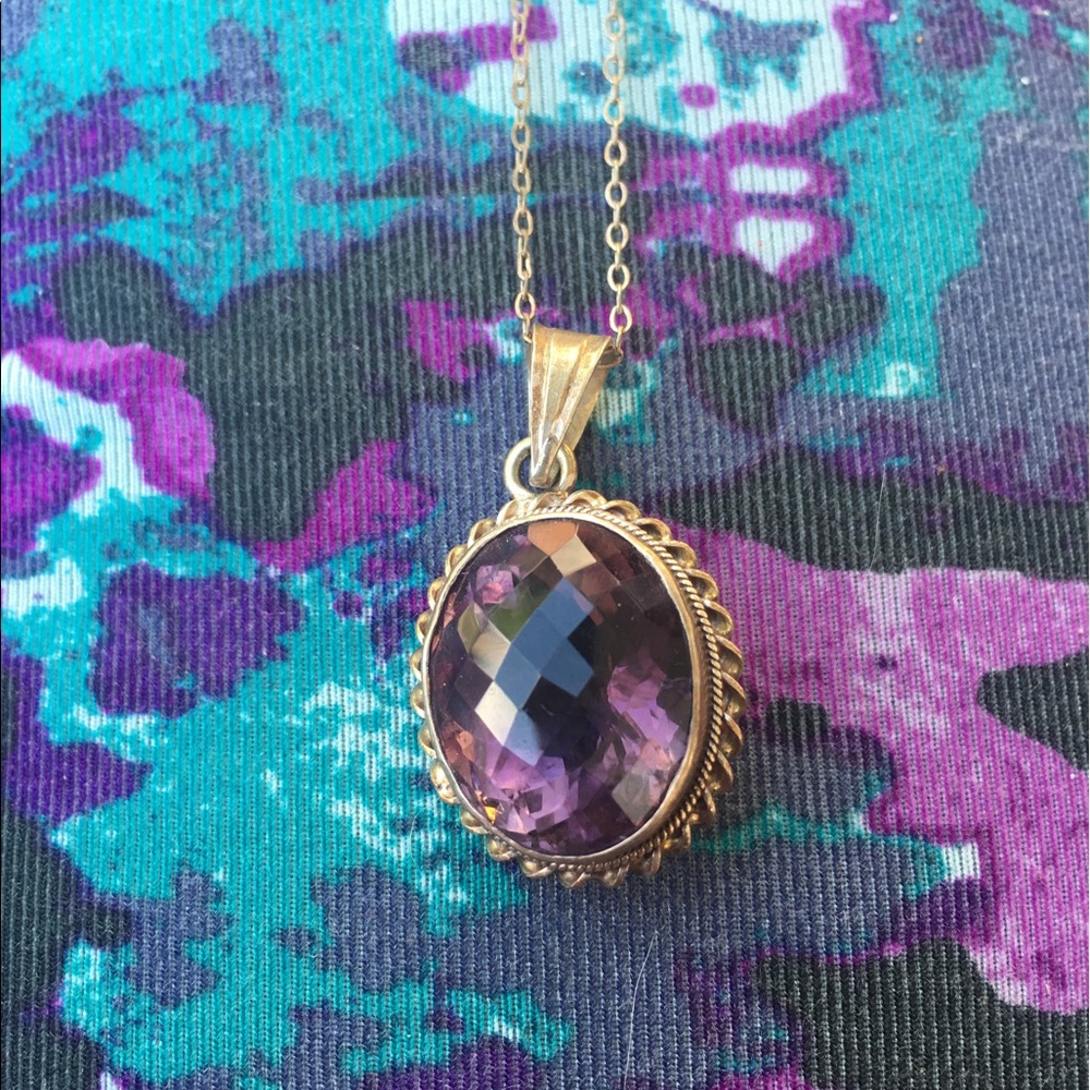 Vintage Amethyst pendant in Sterling