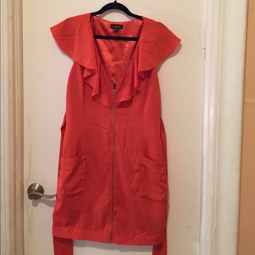 Bebe Burnt Orange Summer Dress