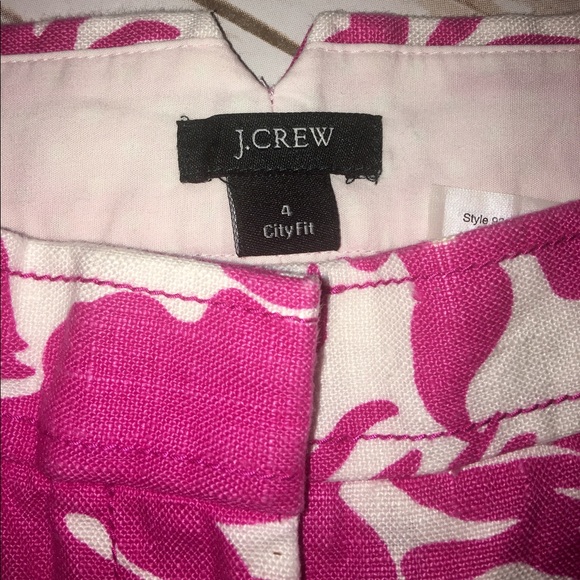 Adorable J. Crew Shorts Sz 4 City Fit 100% Linen - Picture 4 of 5