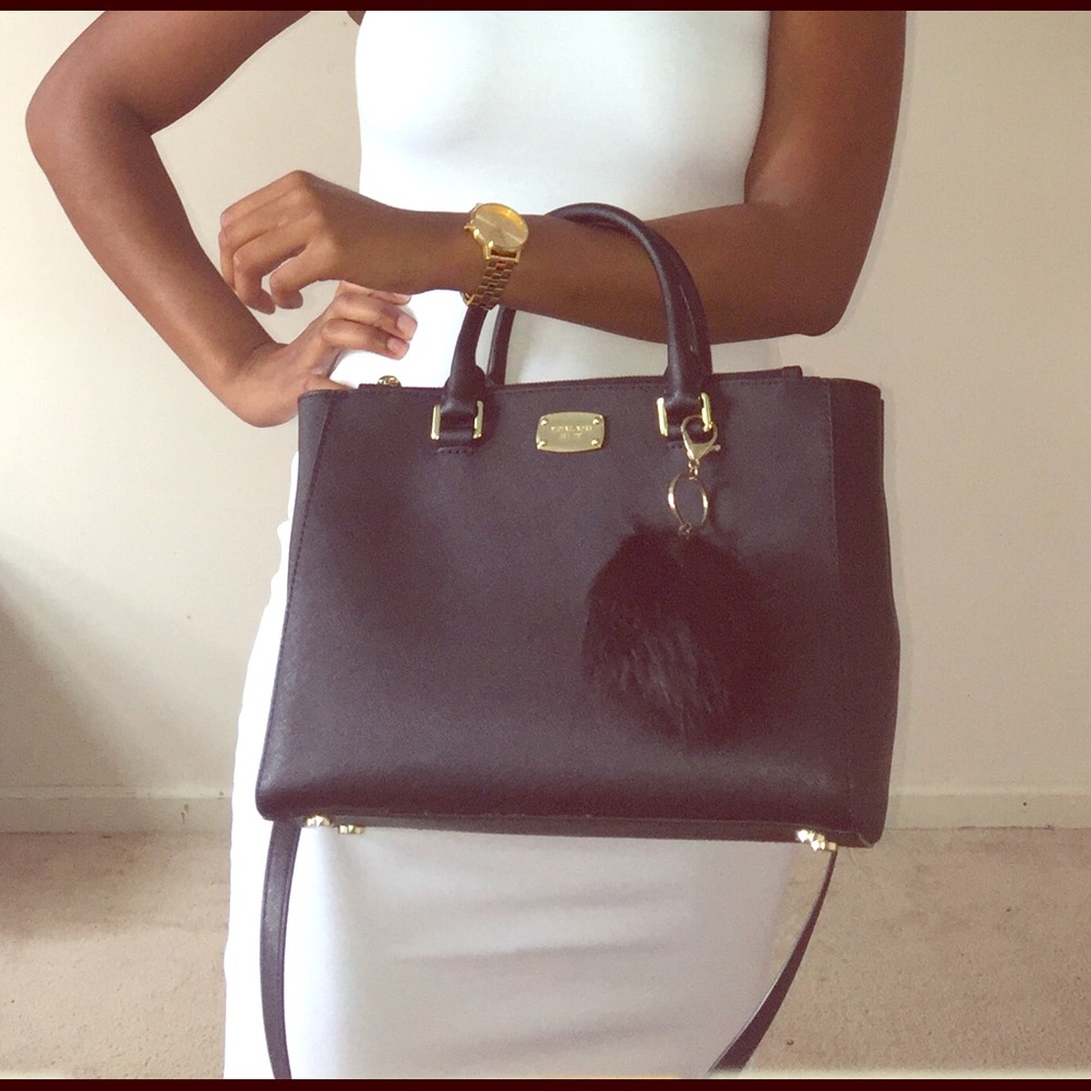 Michael Kors Kellen Medium Leather Satchel