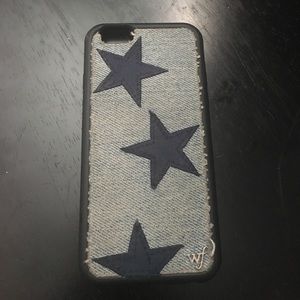 Denim/velvet star Wildflower case for iPhone 6/6s