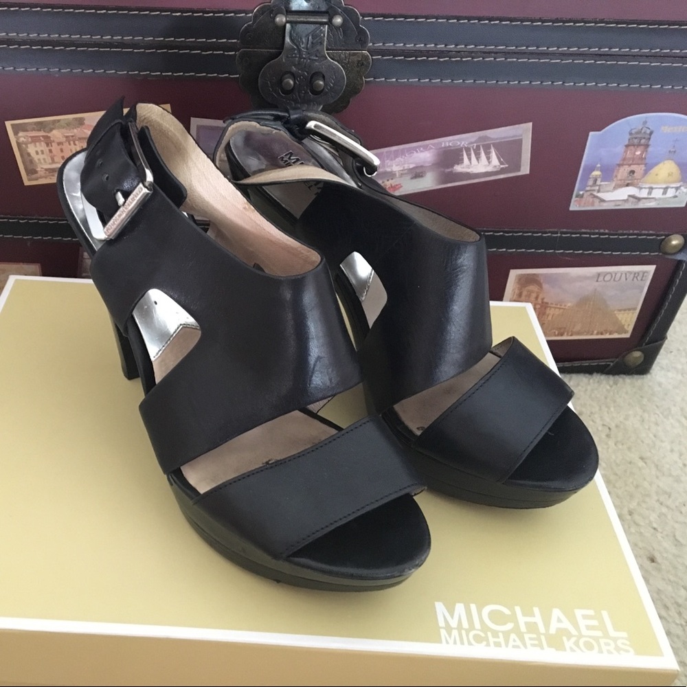 MICHAEL by Michael Kors Leather "Carla Platform"