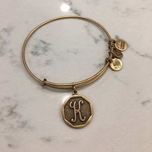 Alex and Ani "K" Charm Bangle