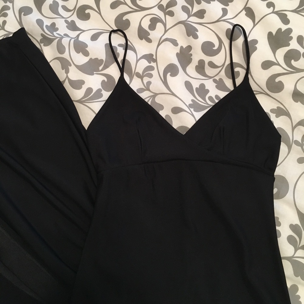 Black dress with slit