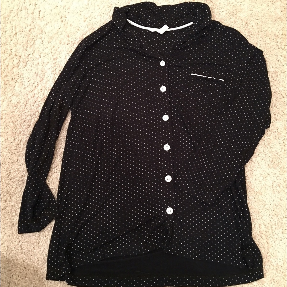 Soma Long Sleeve Polka Dot Pajama Top