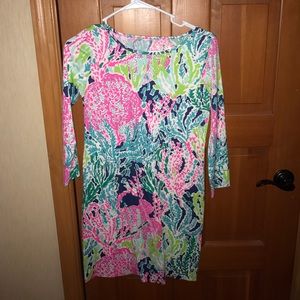 Marlowe dress in Dark Blue Coral Reef