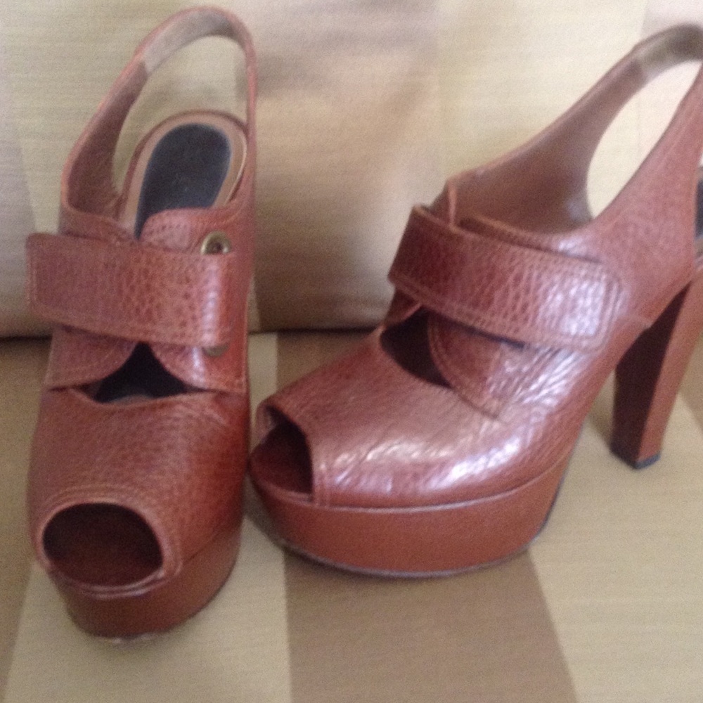Marni Open Toe Brown Shoes