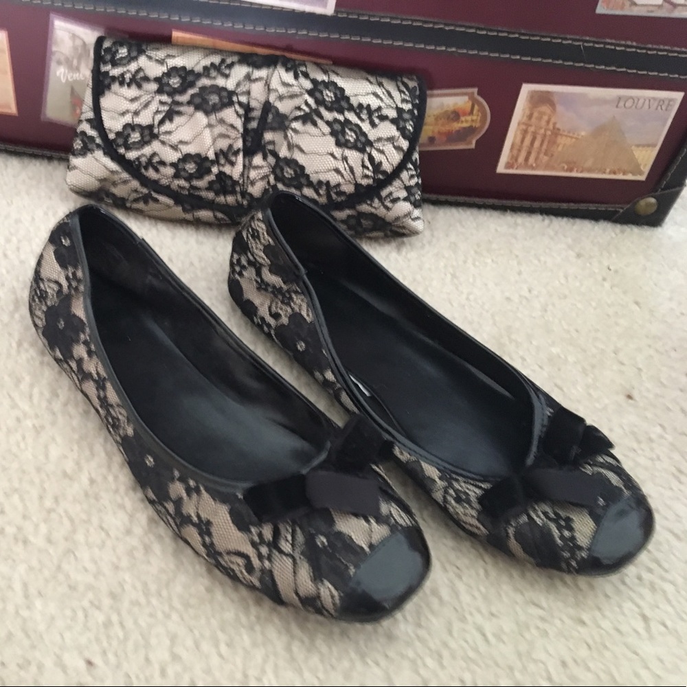 Fioni flats and matching purse