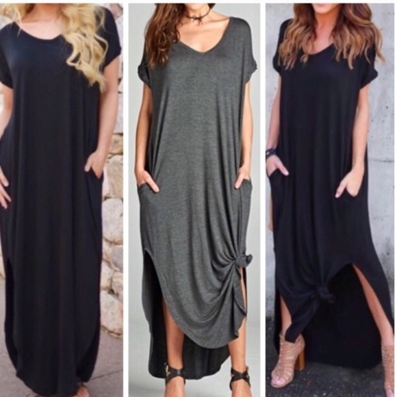 NEW ~THE ELSA COMFY CHIC BOHO STRETCHY MAXI DRESS - Picture 3 of 3