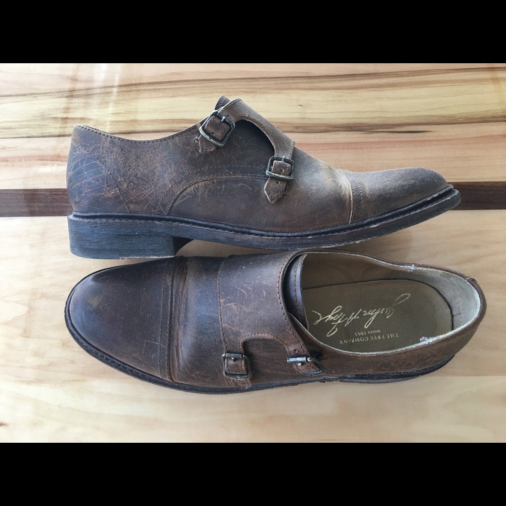 Frye James Double Monk Strap