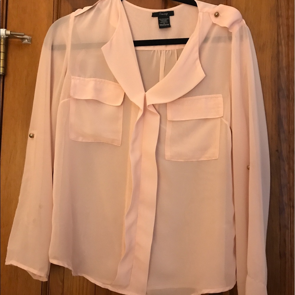 Pink sheer blouse